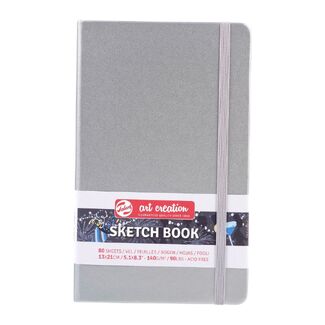 *Talens Art Creation Shiny Silver Sketchbook 13 x 21 cm 140gsm 80 Sheets