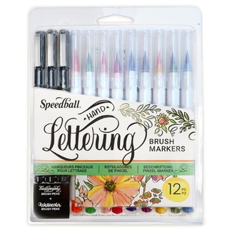 Speedball Hand Lettering Brush Marker Set 12pc