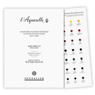 Sennelier L'Aquarelle French Artists' Watercolour Dot Card 98 Colours