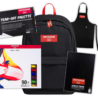Amsterdam Acrylic Paint Art Bundle Backpack 94pc