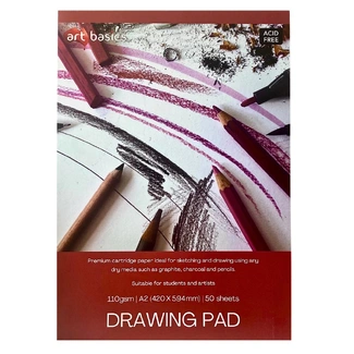 Art Basics Drawing Pad A2 110gsm 50 Sheets