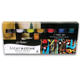 Atelier Interactive Acrylic Paint Set - 7 x 80ml Tubes (Basic Colours)