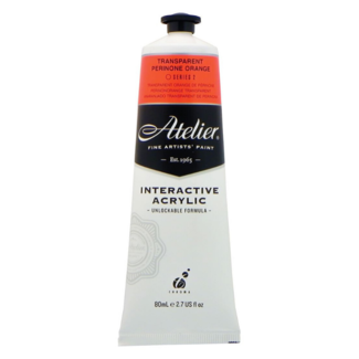 Atelier Interactive Acrylic Paint 80ml S2 - Transparent Perinone Orange