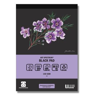 Art Spectrum Black Paper Pad A4 140gsm 30 Sheets