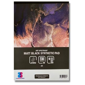 Art Spectrum Matt Black Synthetic Paper Pad A4 230gsm 10 Sheets