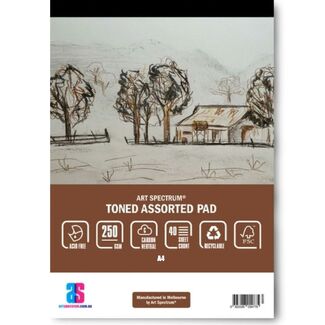 Art Spectrum Toned Paper Pad A4 Assorted 250gsm 40 Sheets