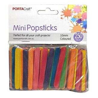 Popsticks Mini 50mm 250pc Coloured