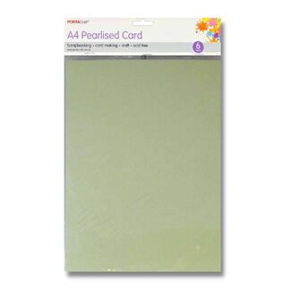 Pearlised Card A4 6pc - Mint