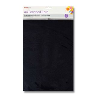 Pearlised Card A4 6pc - Gunmetal