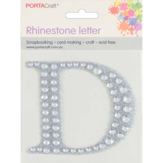 Rhinestone Alphabet 63x65mm D