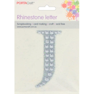 Rhinestone Alphabet 63x65mm J