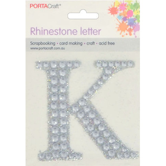 Rhinestone Alphabet 63x65mm K