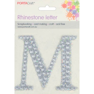 Rhinestone Alphabet 63x65mm M