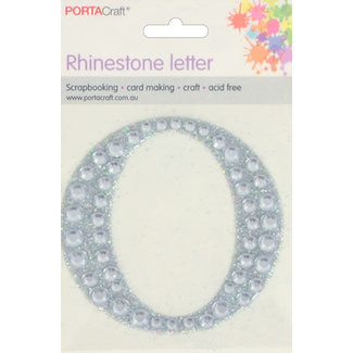 Rhinestone Alphabet 63x65mm O