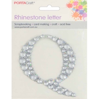 *Rhinestone Alphabet 63x65mm Q