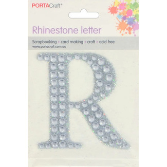 Rhinestone Alphabet 63x65mm R