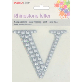 Rhinestone Alphabet 63x65mm V