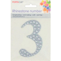 Rhinestone Numbers 63x65mm 3