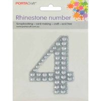 Rhinestone Numbers 63x65mm 4