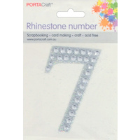 Rhinestone Numbers 63x65mm 7