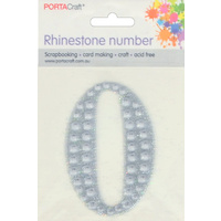 Rhinestone Numbers 63x65mm 0