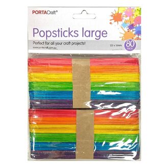 Popsticks Large 80pc Coloured