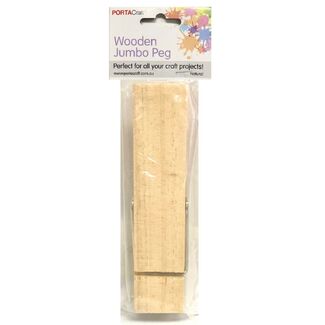 Wooden Clothes Pegs - Jumbo Natural 1pc
