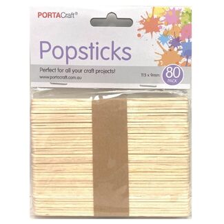 Popsticks 80pc Natural