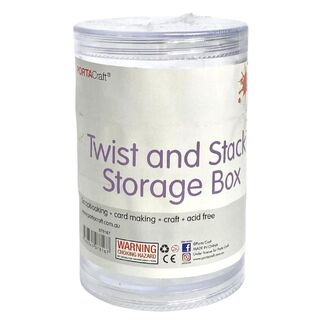 Portacraft Craft Storage Box - Round Stackable 70mm 4pc