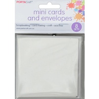 Mini Card & Envelopes 8pc - White