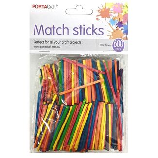 Portacraft Match Sticks 600pc Coloured