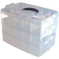 Craft Storage Box - 258 x 168 x 185mm (3 Snap On Sections)