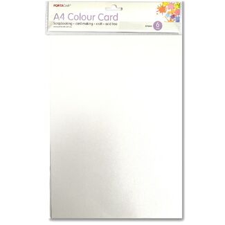 Portacraft Craft Card A4 6pc - White