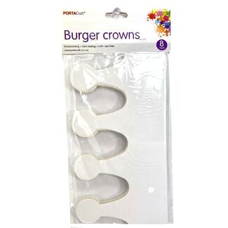 Portacraft Cardstock DIY Burger Crowns 8pc