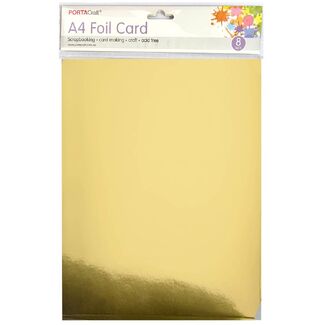 Portacraft Foil Card A4 8pc - Gold