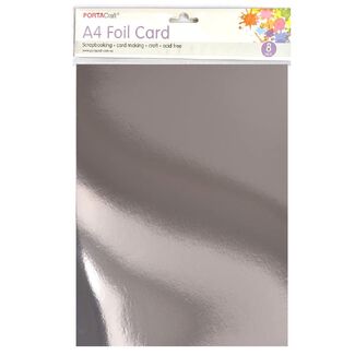Portacraft Foil Card A4 8pc - Silver