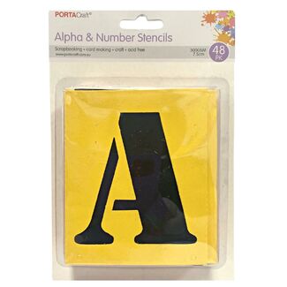 Alpha Number Stencils 300gsm 48pc - 75mm