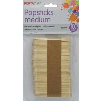 Popsticks Medium 100pc Natural
