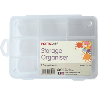Porta Craft Craft Storage Box - 9 Compartment Organiser