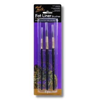 Mont Marte Paint Brush Set - Fat Liner Taklon/Squirrel Sizes 16/10/6