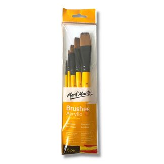 Mont Marte Gallery Series Paint Brush Set - Acrylic 5pc