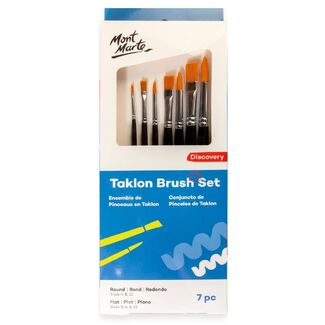 Mont Marte Discovery Taklon Brush Set 7pc