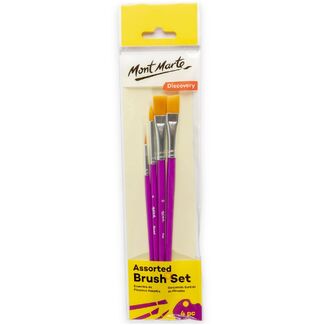 Mont Marte Discovery Assorted Brush Set 4pc