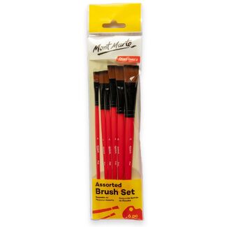 Mont Marte Discovery Assorted Brush Set 6pc