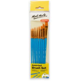 Mont Marte Discovery Assorted Brush Set 10pc