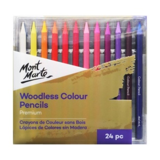 Mont Marte Premium Pencil Set - Woodless Colour Pencils 24pc