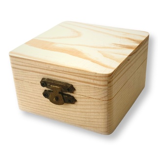 Wooden Jewellery Box Mini 7.8 x 7.8cm