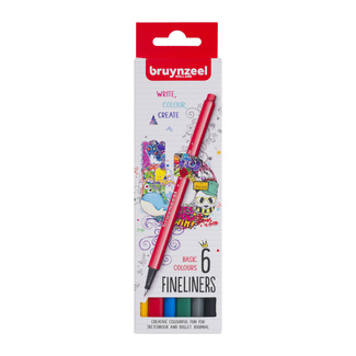 *Bruynzeel Fineliner Set 6pc - Basic