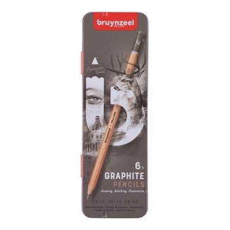 Bruynzeel Expressions Pencil Tin Set - Graphite Pencil 6pc