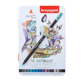 Bruynzeel Expressions Pencil Tin Set - Metallic 12pc